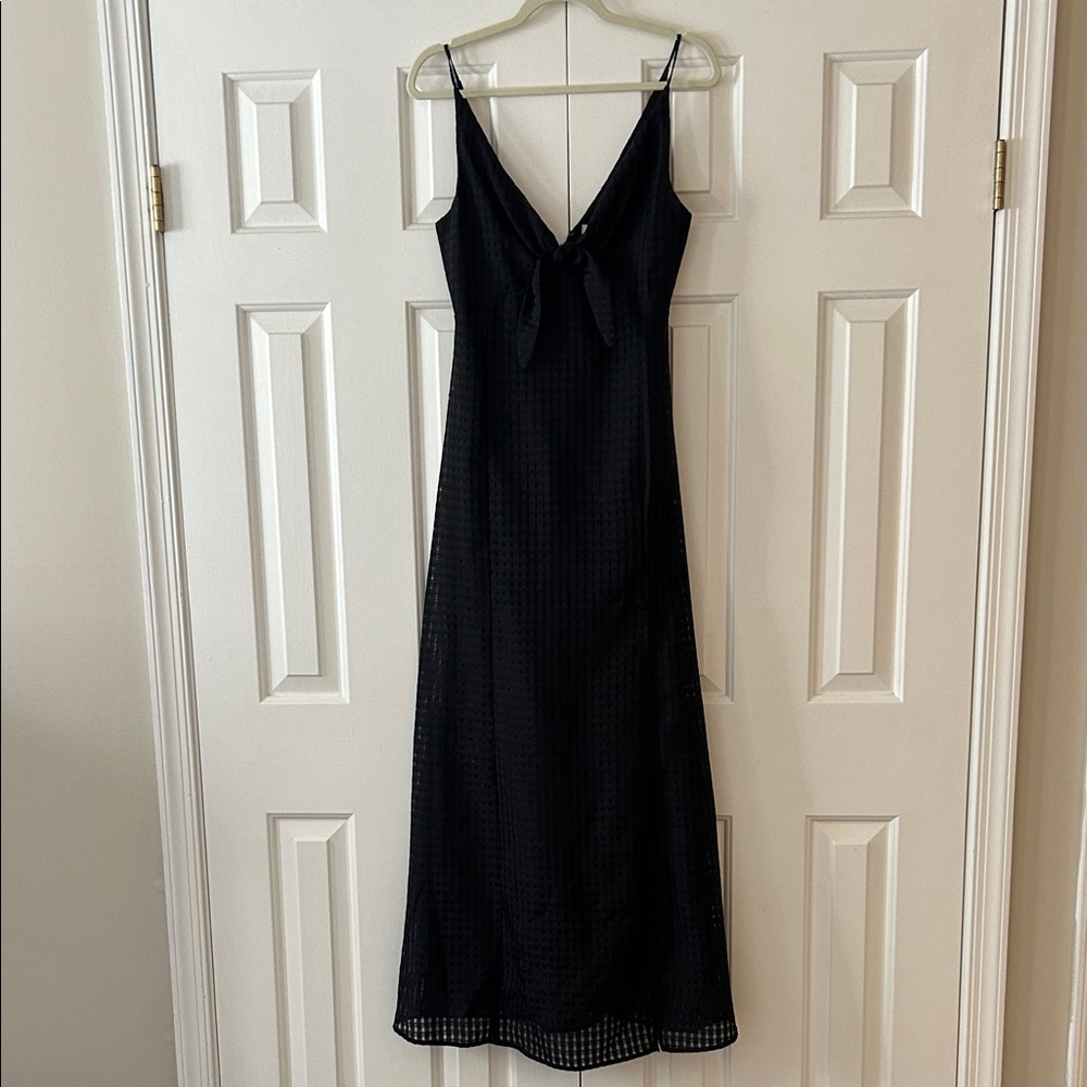 BCBGeneration Black Maxi Dress with Tie Detail